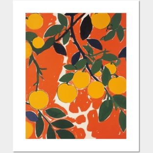 Orange Citrus Tree Matisse Inspired Posters and Art